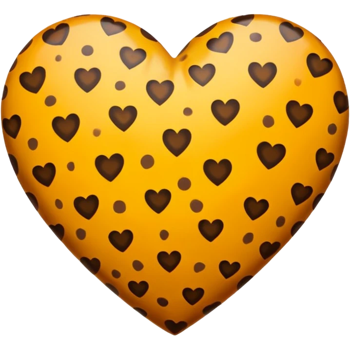 Cheetah print heart emoji