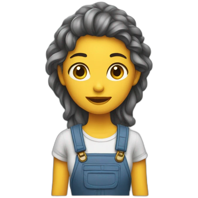 Fille qui rougit et qui rigole emoji