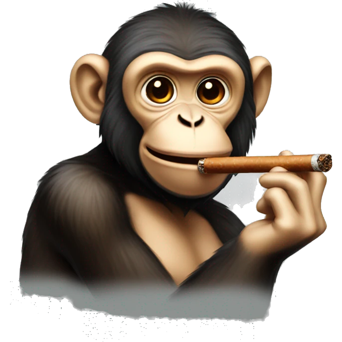 Monkey with cigar emoji