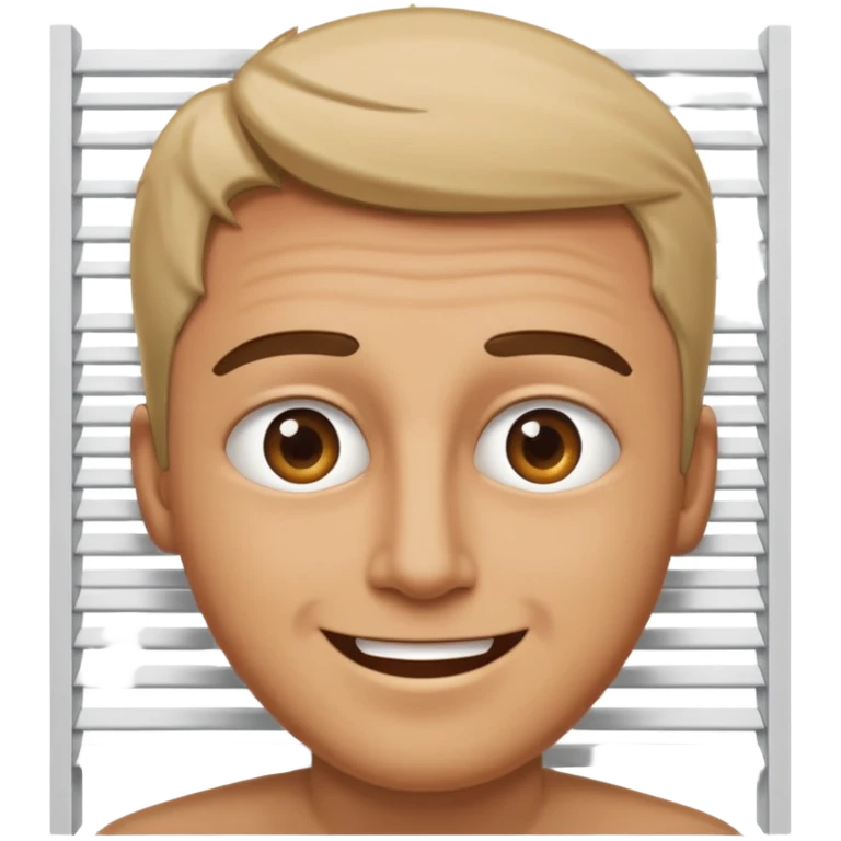 Male peeking through the blinds you can see his eyes emoji