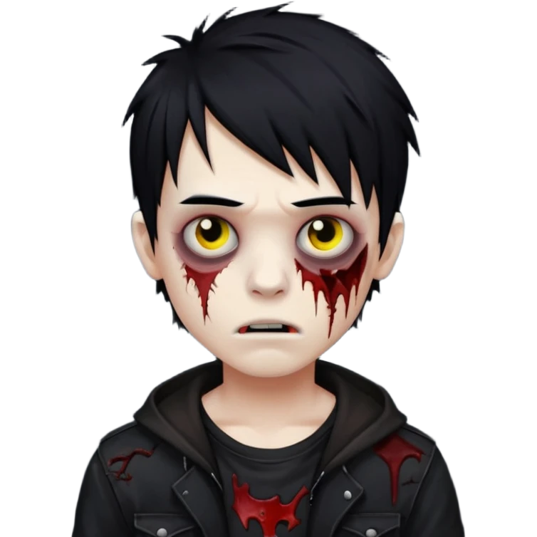 crie um menino zumbi emo emoji