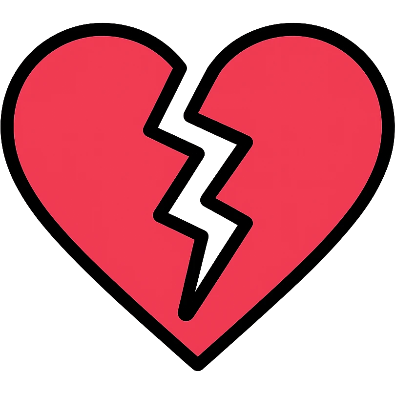 colored broken heart icon emoji