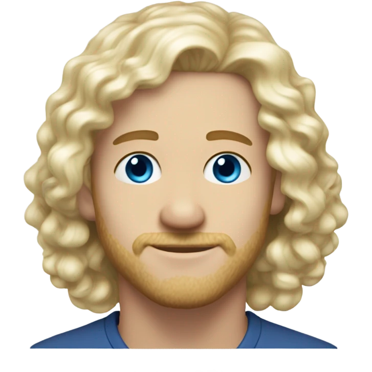3/4 profile light curl blonde 30yo man blue eyed pale skin emoji