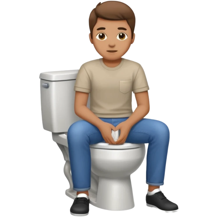 Personne sur des toilettes emoji