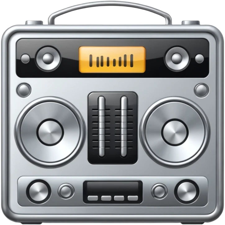 audio metallic silver chrome emoji