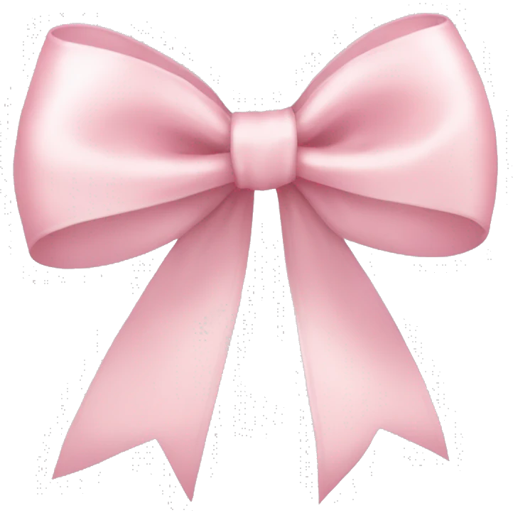 light pink ribbon bow emoji