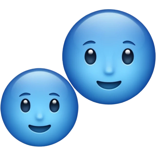 🔵☑️ ادمج لي هذان اكثر زرقة  emoji