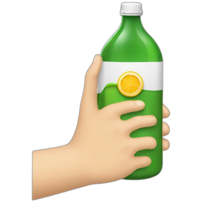 Mono enfadafo con una botella rota en la mano emoji