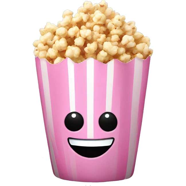 Pink popcorn emoji