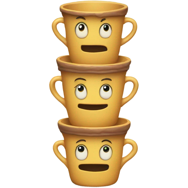 6 cups stacked up emoji