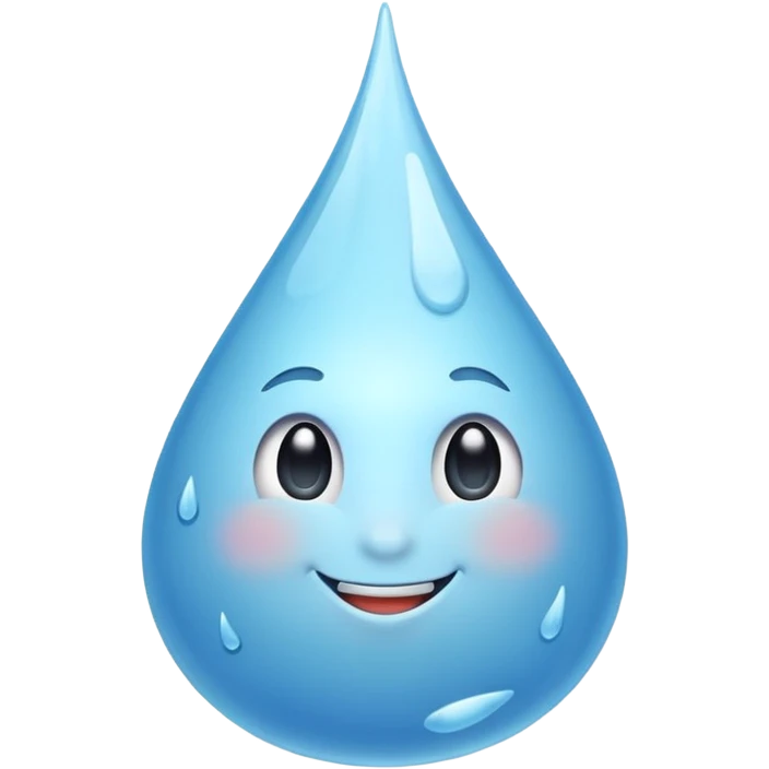 Gota de agua animada dando like emoji