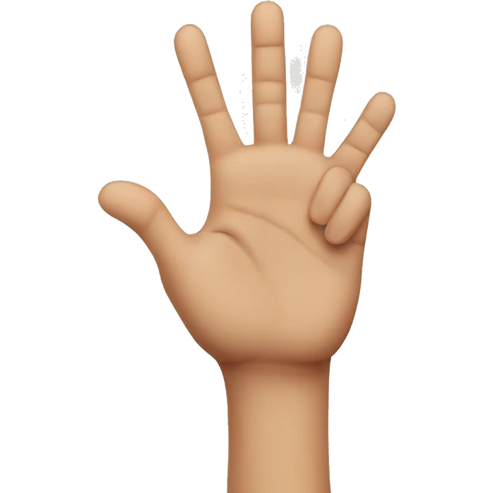 Three fingers emoji