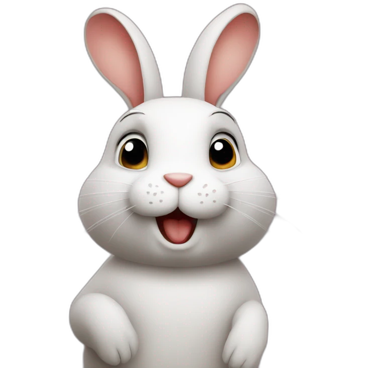 Rabbit blows a kiss emoji