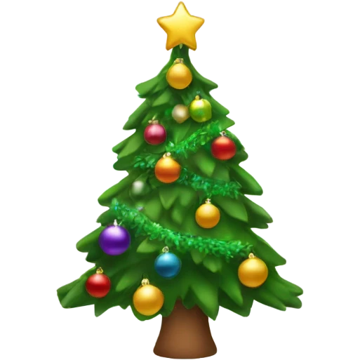 Christmas tree with ornaments  emoji