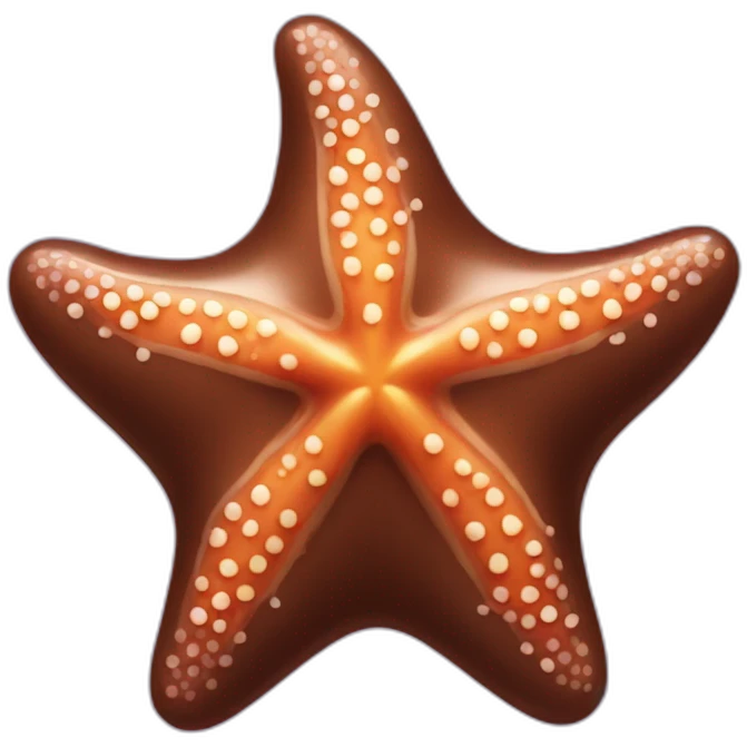 chocolate starfish emoji