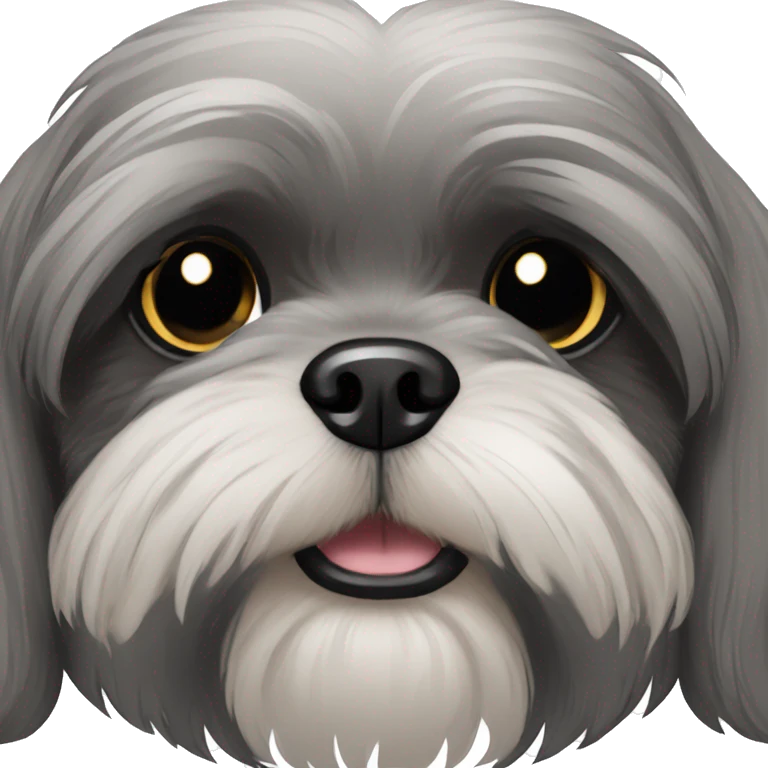 dark gray shih tzu emoji