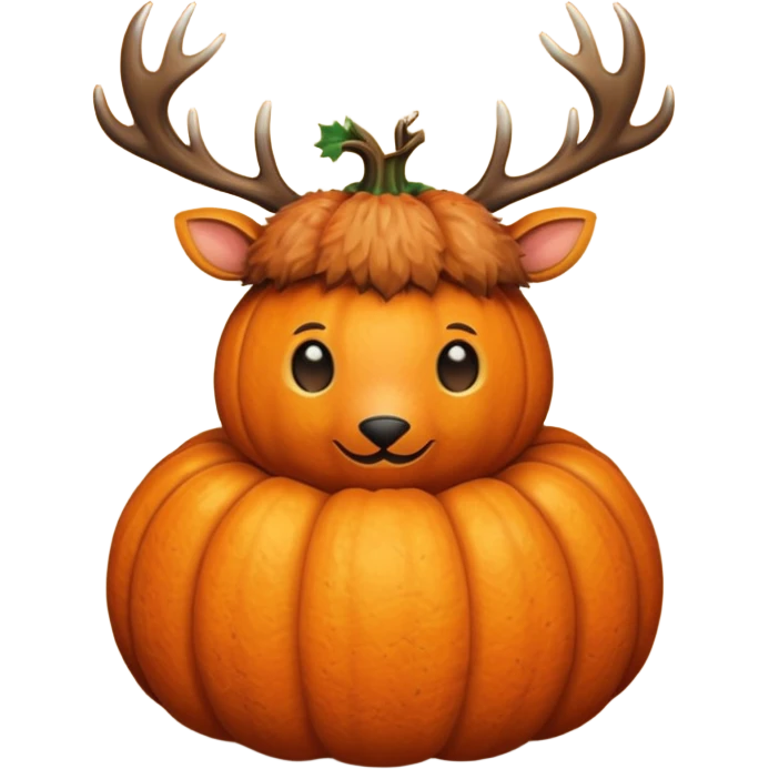 Cozy Autumn pumpkin and Deer emoji