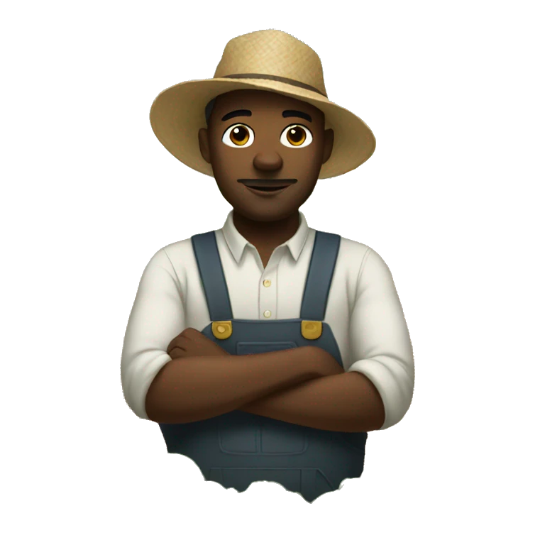 black farmer struggling emoji