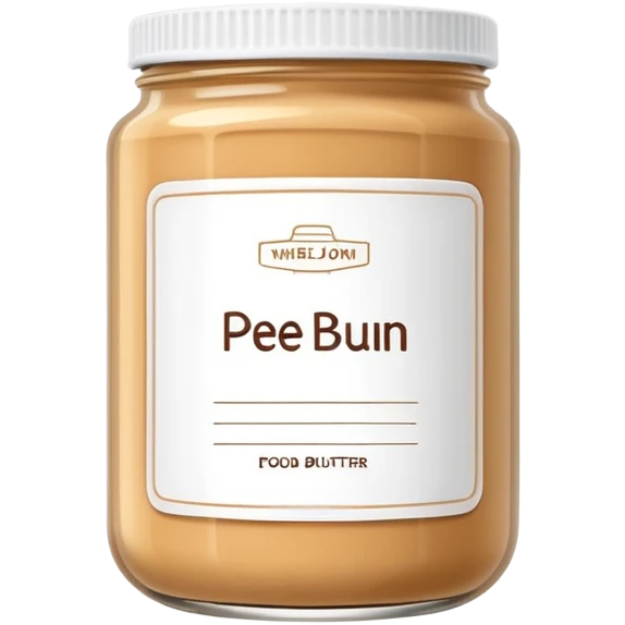 food jar like peanut butter with wireframe outline label, simple line drawing label, container with geometric line label emoji