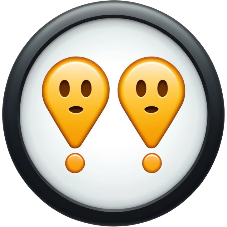 2 exclamation marks in a circle with white colour and its background colour colour must be light blue emoji