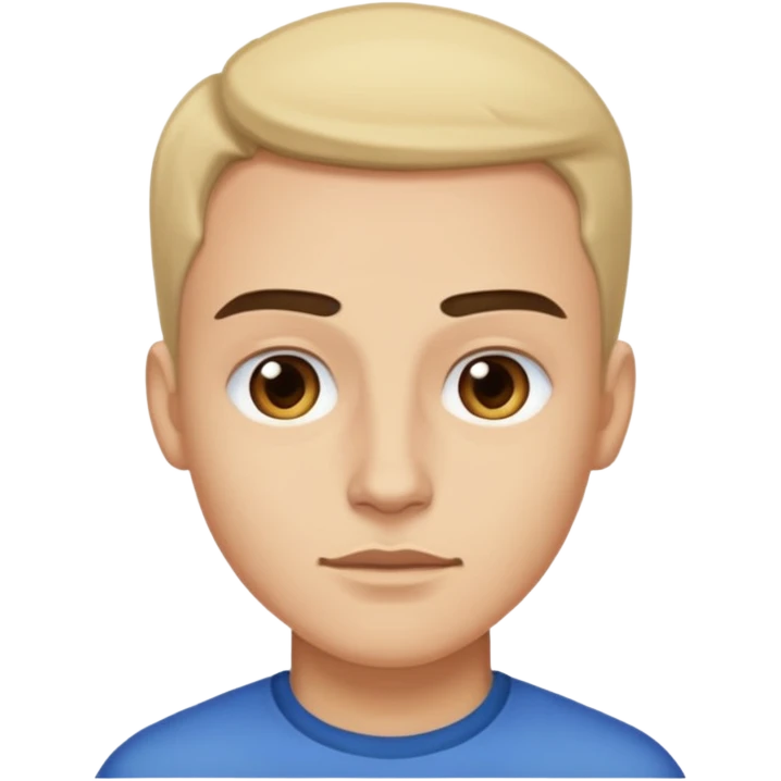  con una mandíbula muy marcada y con una ceja levantada y la otra abajo emoji