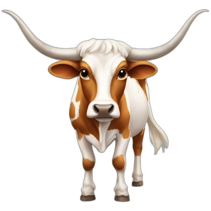 LONGHORN HEIFER WITH 6 FOOT HORNS emoji