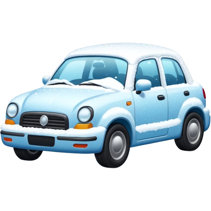 car covered in snow emoji