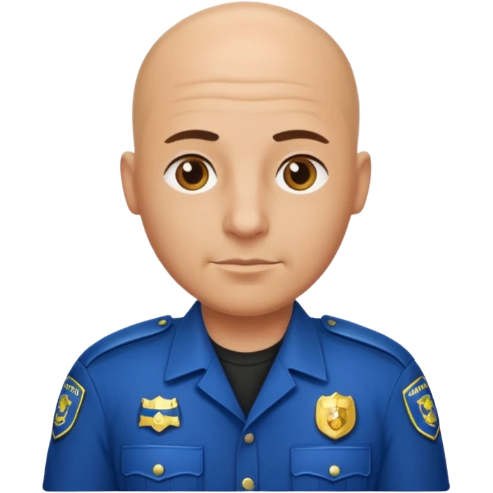 bald police emoji
