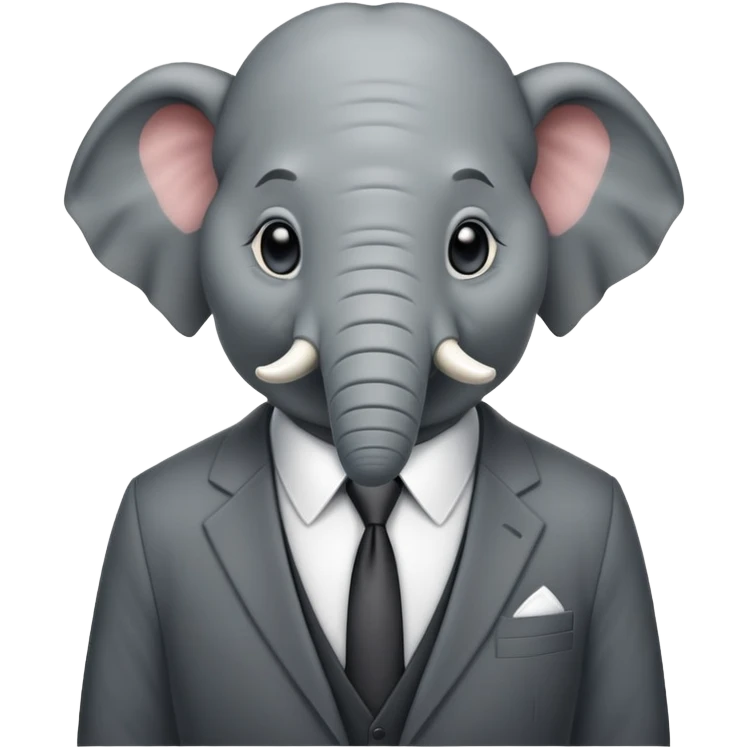 elephant mafia boss with suit and tie emoji
