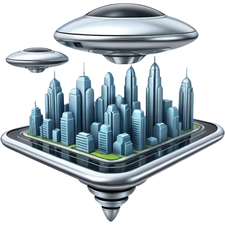 Flying city emoji