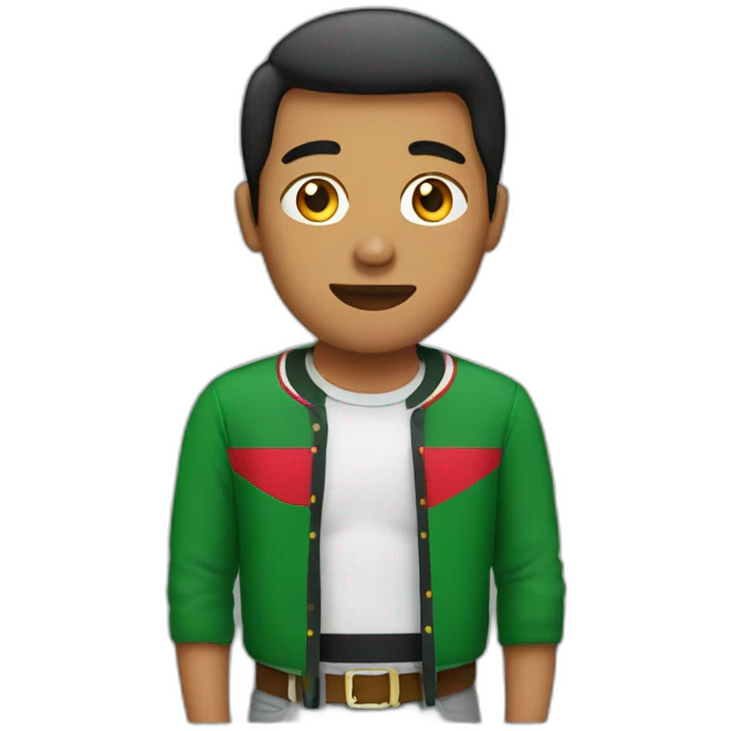 malay man with palestine shirt emoji