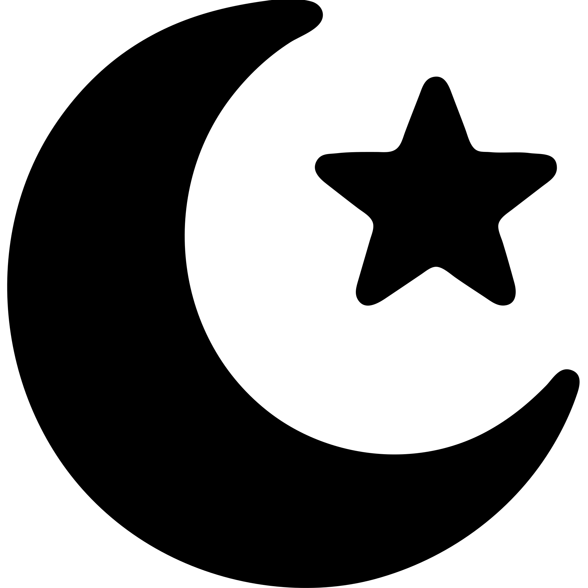 crescent moon with star on a green background, clean icon style emoji