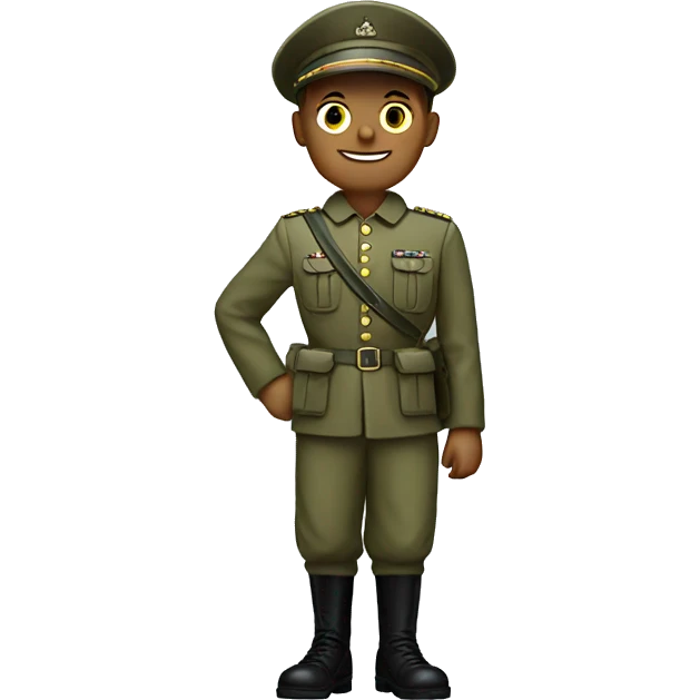 soldiers in uniform under clouds distributed  emoji