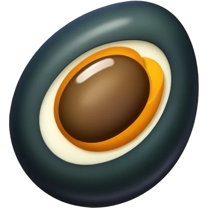 century egg emoji, just the egg no insides, just the black egg right side up like any other egg emoji emoji