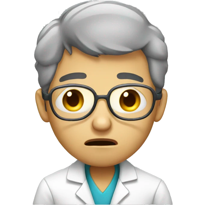 Scientist crying emoji