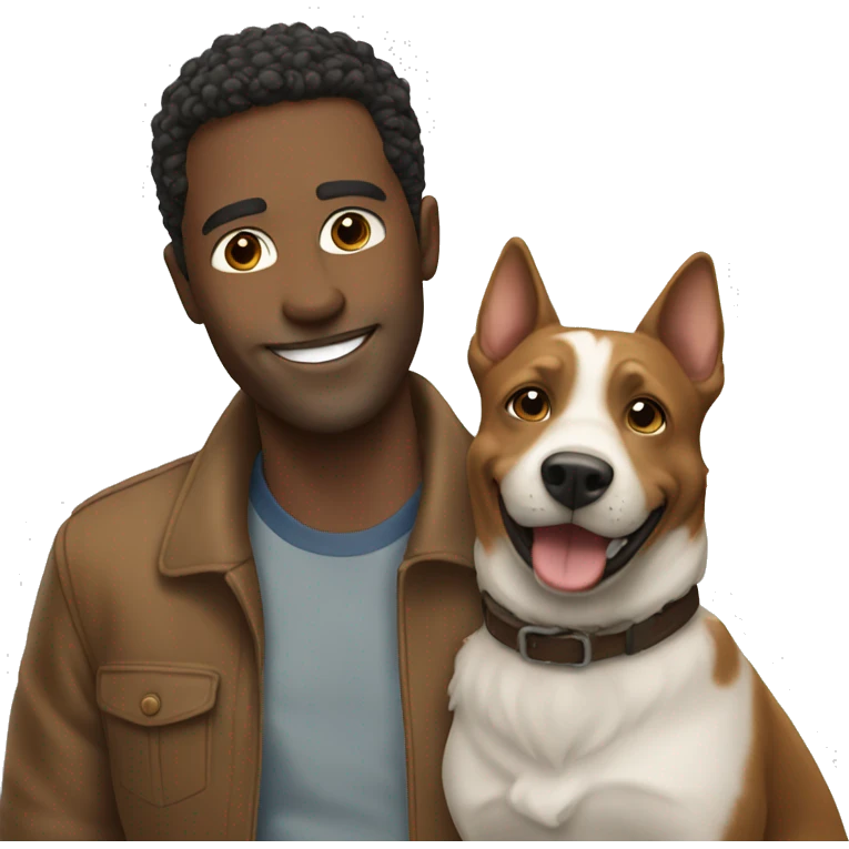 smiling boyd with dog emoji