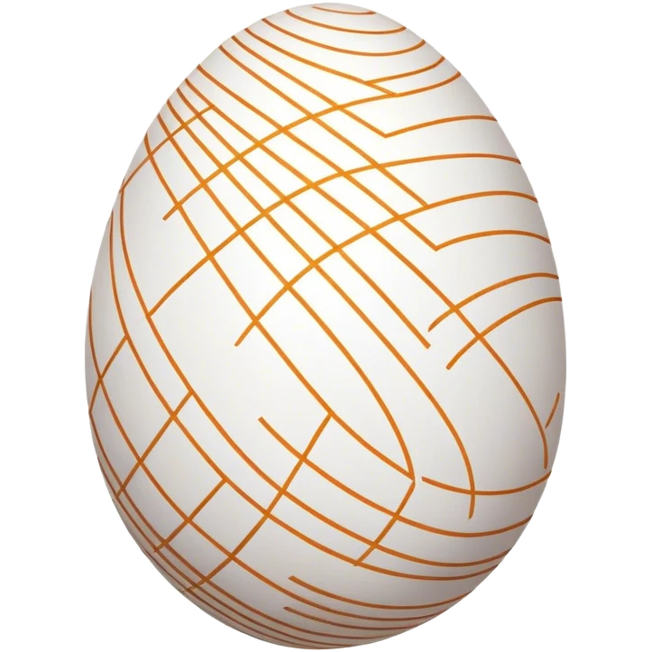 Easter egg, line pattern, symmetry emoji