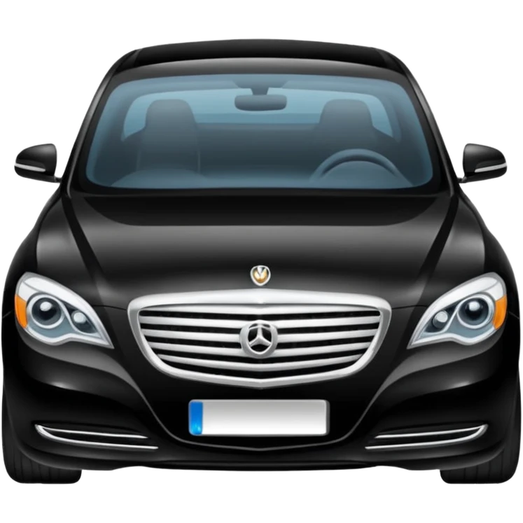 Crée-moi une voiture noire, berline, très classe La voiture  en long 2025classe S. emoji