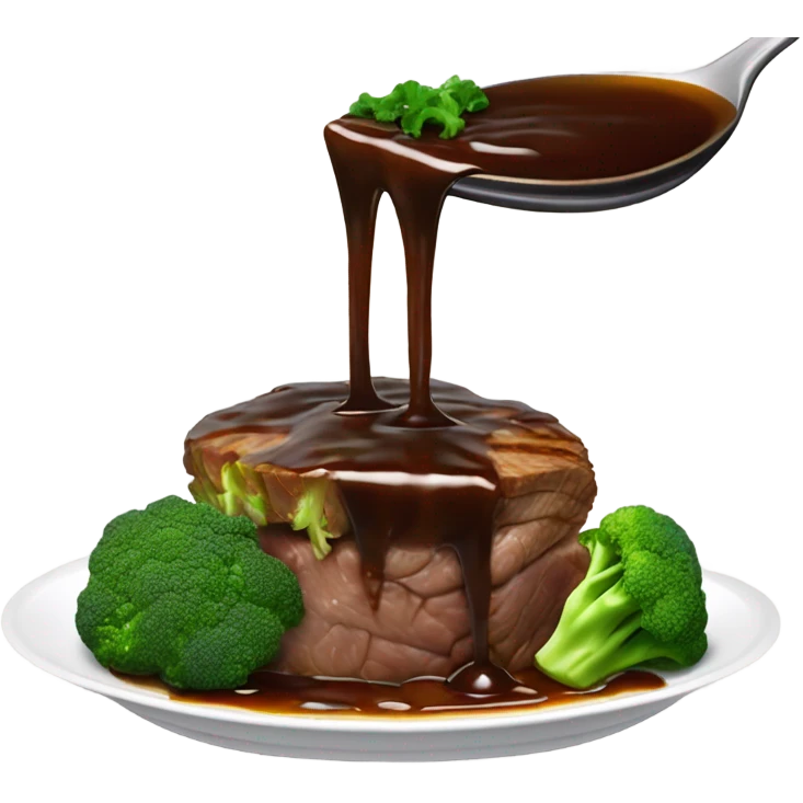 Chinese food broccoli beef  emoji