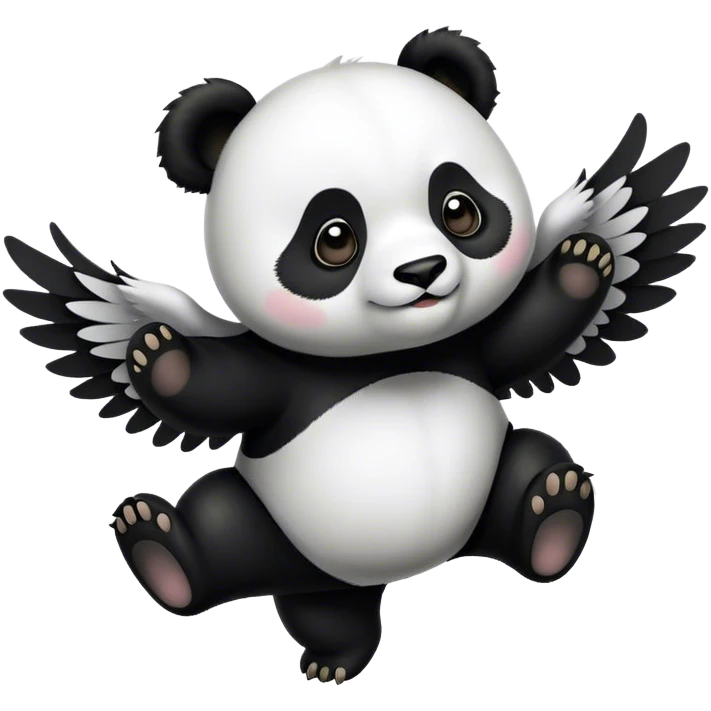 Flying panda emoji