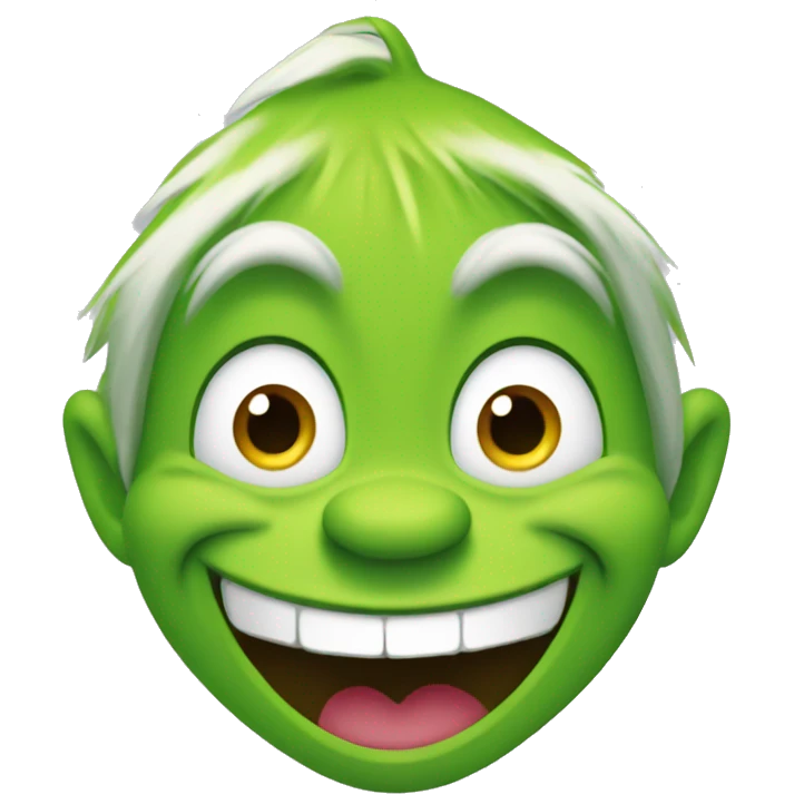 Excited grinch face emoji