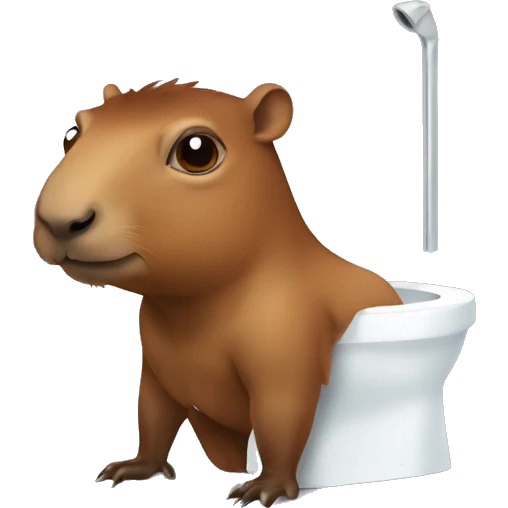 Capibara in the toilette  emoji
