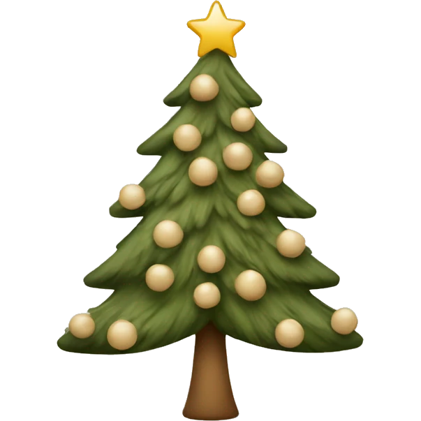 Christmas tree in beige emoji