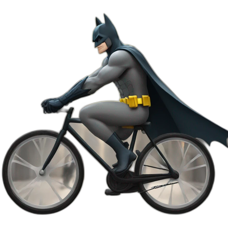 Batman riding a bycicle emoji