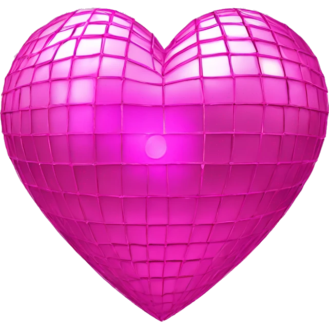 Pink disco ball heart emoji