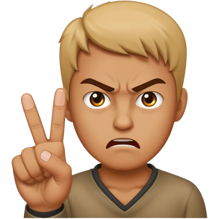 Someone sticking out the middle finger  emoji