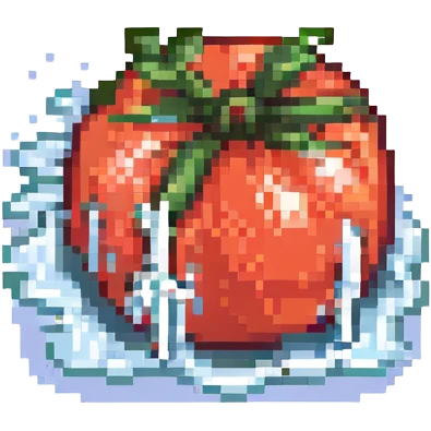 a tomato splashing emoji