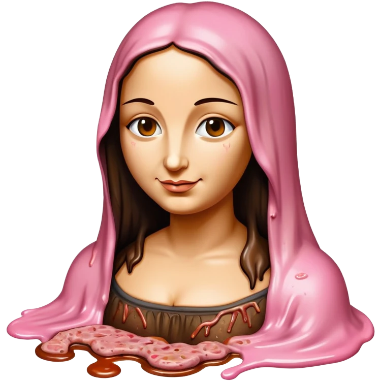  SPAM meat melted pink dripping sauce Monalisa emoji
