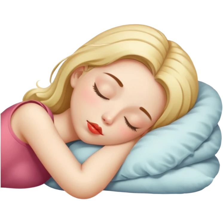 Girl sleep kiss emoji