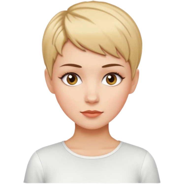 white girl pixie cut emoji
